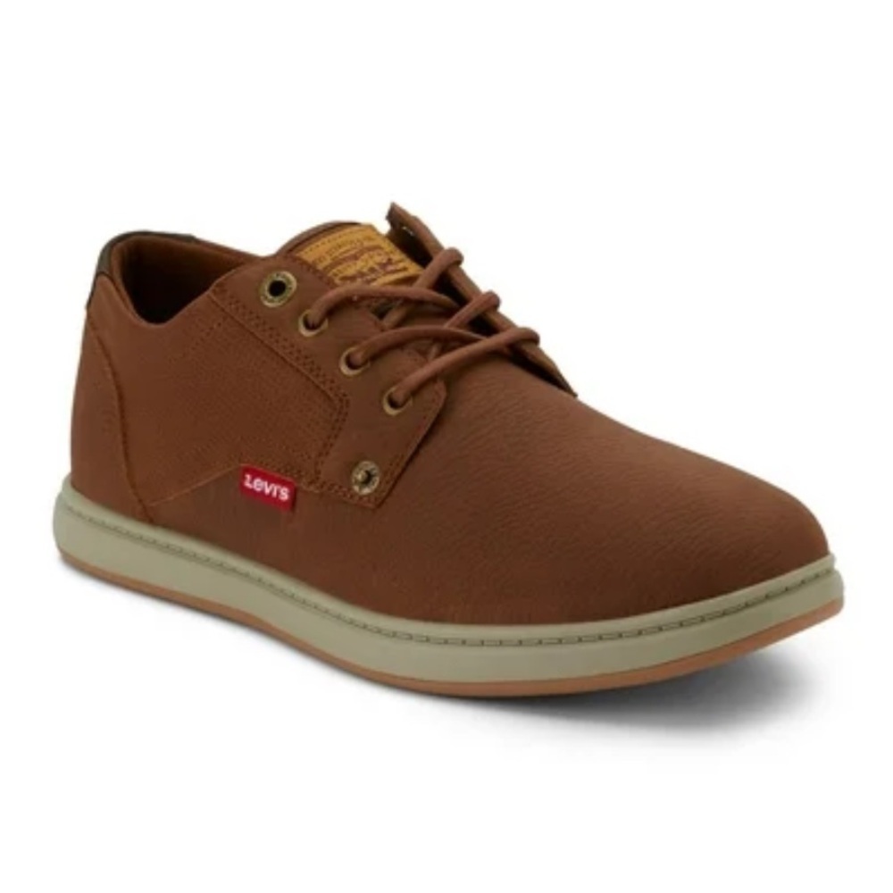 LEVI’S Vintage Arnold Waxed UL Sneakers with Suede Upper and White Sole